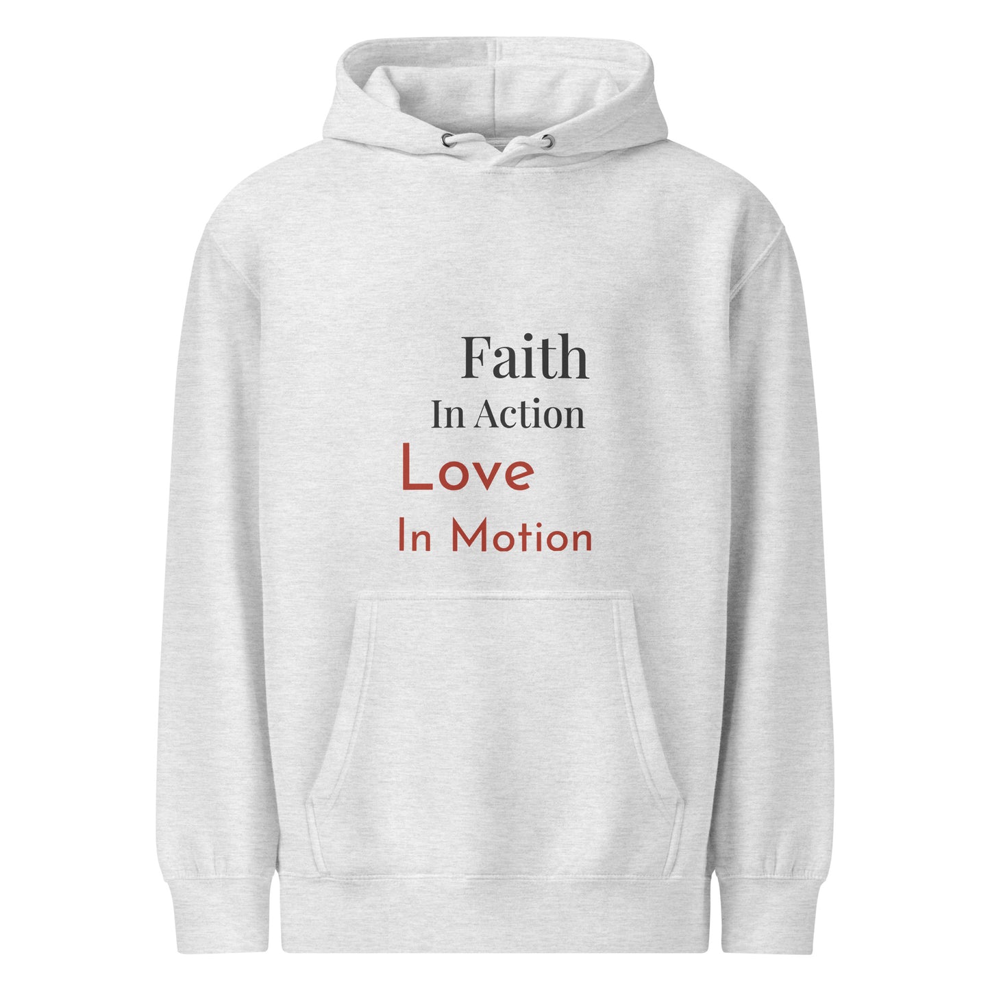 Faith in Action Hoodie - Inspirational Sweatshirt, Cozy Gift for loved ones