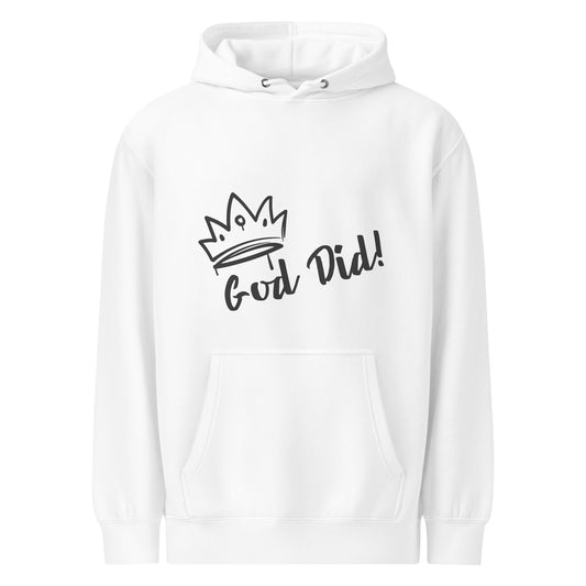 God Did Fleece Hoodie - Cozy Christian Apparel, Faith-Based Gift, Inspirational Wear, Unisex Holiday Sweater, Casual Style